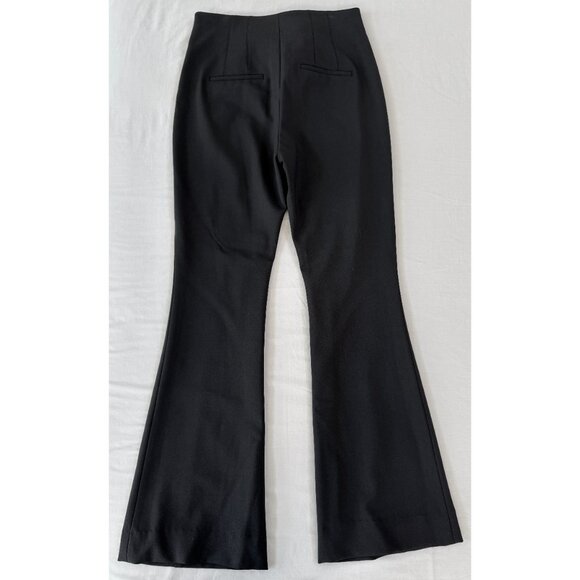 Veronica Beard High Waist Flared Trousers in Black - Picture 3 of 8